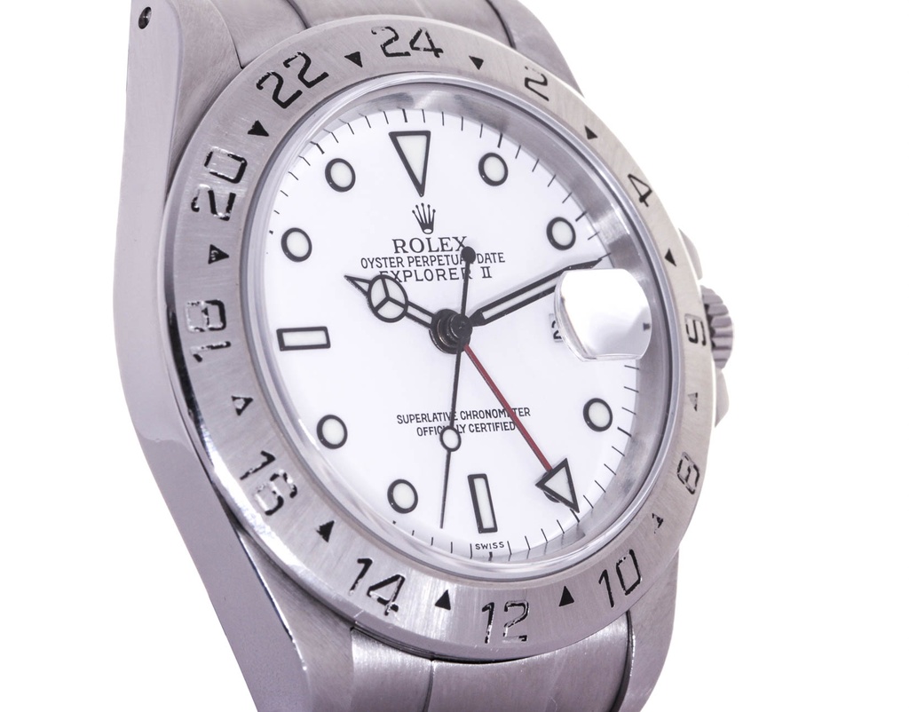 Rolex Explorer II ref:16570, Oyster Steel, Rolex Papers service Box, 9/2001, Only "Swiss" dial