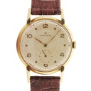 Orologio Marcato Rolex, Piccoli Secondi, 18kt Jellow Gold, cint. Pelle, Quadrante Ristampato