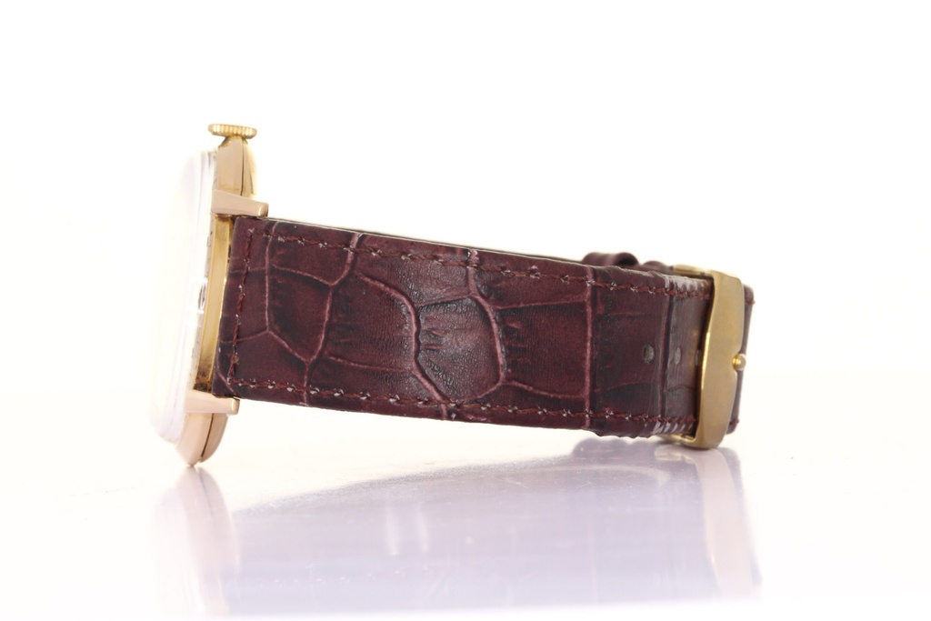 Orologio Marcato Rolex, Piccoli Secondi, 18kt Jellow Gold, cint. Pelle, Quadrante Ristampato