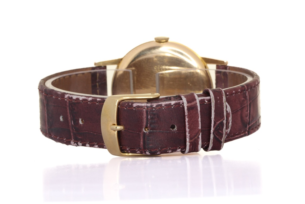 Orologio Marcato Rolex, Piccoli Secondi, 18kt Jellow Gold, cint. Pelle, Quadrante Ristampato