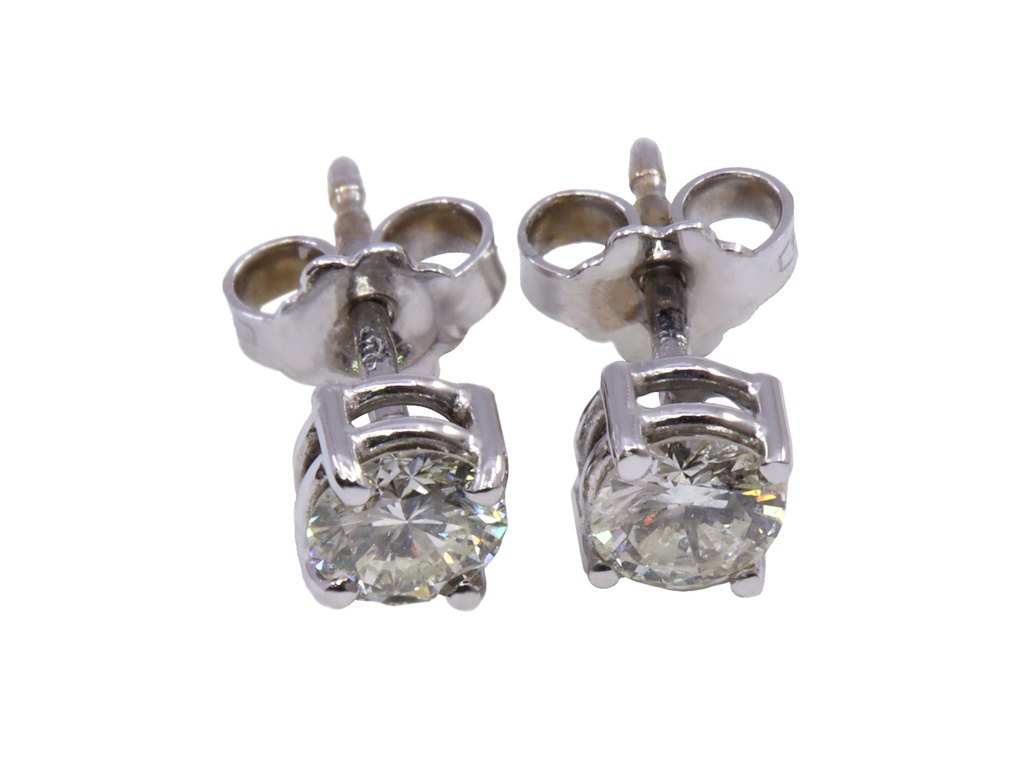 Orecchini - Brillanti 0,71ct totali, J-VS1 oro 18kt. peso totale 1,40 gr
