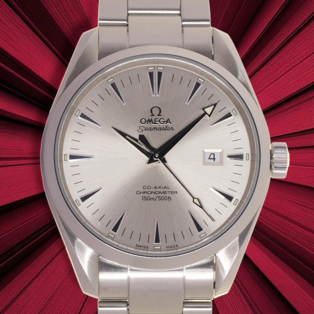 OMEGA SEA MASTER AQUA TERRA BIG SIZE, OMEGA BOX OUR WARRANTY, circa 2005