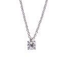 Collana punto luce - Brillante 0,32ct, F-VVS, oro 18kt. peso totale 2,5gr.