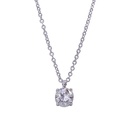 Collana punto luce - Brillante 0,48ct laser inciso, F-SI1, oro 18kt. peso totale 2,5gr.
