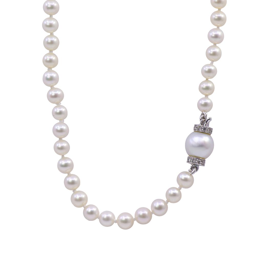 Girocollo perle - Susta in oro 18kt con brillanti