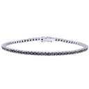 Bracciale tennis - Diamanti neri 4,60ct, oro 18kt. peso totale 11gr