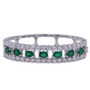 Bracciale  - Smeraldi 6,14ct, brillanti 9,96ct F/G-VVS. Peso totale 52,6gr