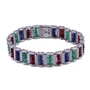 Bracciale Zancan - Rubini, smeraldi e zaffiri, oro 18kt. peso totale 33,8gr