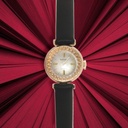 Vintan Lady 18 kt yellow gold (about 3g), zapphire cristal, manual winding - our box and warranty.