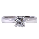 Anello solitario - Brillante 0,46ct G-VS1, oro 18kt peso totale di gr.3,50
