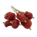 Anello con coralli - Oro 18kt, peso totale 8,10gr