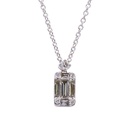 Collana punto luce - Brillanti 0,34ct, F-VS1, oro 18kt, peso totale 4,5gr