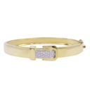 Bracciale rigido - Brillanti 0,23ct. G/H-VS1, oro18kt. peso totale 22,70gr.