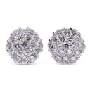 Orecchini esagono pavé - Brillanti 1,94ct. G-VS, oro 18kt. peso totale 3,7gr