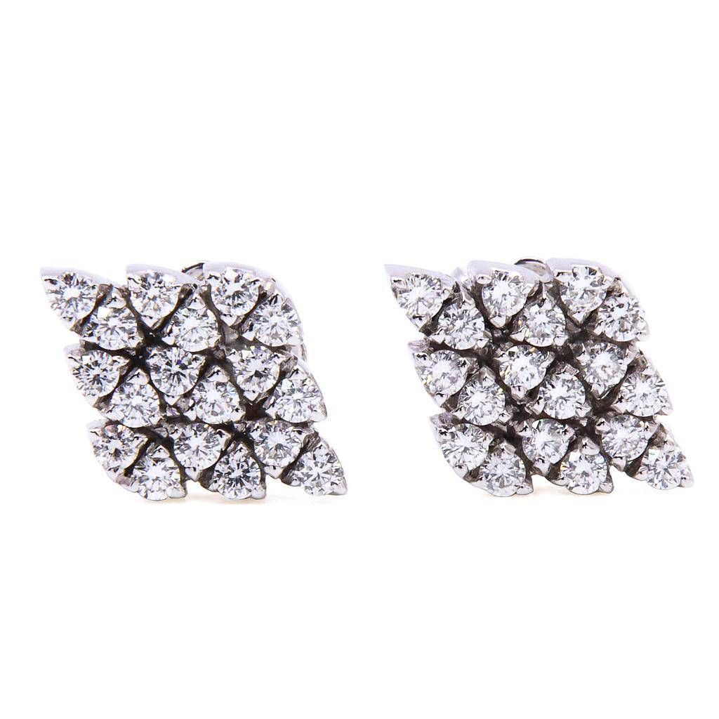 Orecchini rombo - Brillanti 0,61ct. G-VS, oro 18kt. peso totale 3,6gr