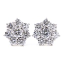 Orecchini fiore - Brillanti 2,26ct. G-VS, oro 18kt. peso totale 4,4gr