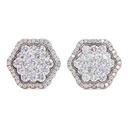 Orecchini Esagono - Brillanti 2,3ct. G-VS1, oro 18kt. peso totale 5,6gr