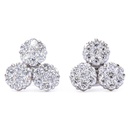 Orecchini tre cerchi - Brillanti 1,48ct. G-VS, oro 18kt. peso totale 3,2gr