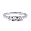 Anello Trilogy - Brillanti 0,48ct. G-VS1, oro 18kt.