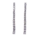 Orecchini tennis - Brillanti 2,43ct. F-VVS, oro 18kt.