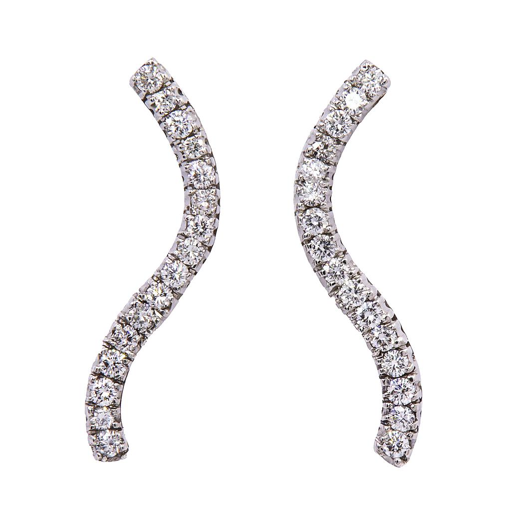 Orecchini - Brillanti 0,96ct. G-VS, oro 18kt.