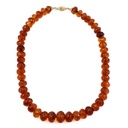 Collana Copale (ambra giovane)  - Chiusura in oro giallo 18 kt. 