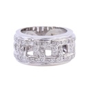 Anello greca - Brillanti 0,25ct. G-VS1, oro 18kt. peso totale 9,6gr