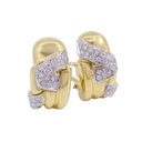 Orecchini nastro - Brillanti 0,50ct. G-VS1, oro 18kt. peso totale 13,30gr