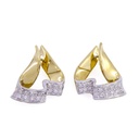 Orecchini nastro - Brillanti 0,50ct. G-VS1, oro 18kt. peso totale 11,7gr