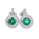 Orecchini - Smeraldi 2,55ct. brillanti 0,51ct. E/F-VVS, oro 18kt.