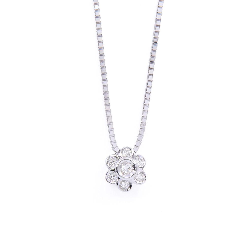 Collana Damiani - Brillanti 0,09ct. H-VS1, oro 18kt. peso totale 4,4gr