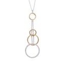 Collana Cerchi - Brillanti 0,21ct. G-VS, oro 18kt. peso totale 7,6gr