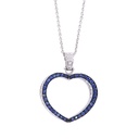 Collana Salvadori cuore - Zaffiri, brillanti F/G-VVS in oro 18kt. 12,9 gr