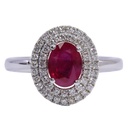 Anello - Rubino 1,32ct. brillanti 0,45ct. F-VVS in oro 18kt. peso totale 5,2gr