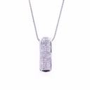 Collana pendente onda - Brillanti 0,84ct. G-VS, Oro 18kt, peso totale 8,5gr
