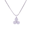 Collana tre cerchi - Brillanti 0,86ct. G-VS, oro 18kt. peso totale 5,1gr