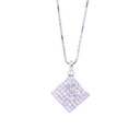 Collana rombo -  Brillanti 1,00ct. F V-VS, oro 18 kt. peso totale 3gr.