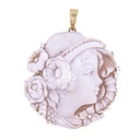 Ciondolo spilla Cameo - Oro giallo 18kt. con brillanti