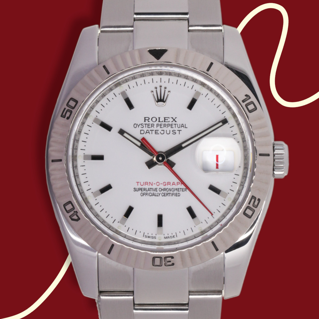 Rolex Turn'O'Graph ref:116264 - 18kt White gold bezel - our Box & Papers - Service 11/2024 - Year. 2007