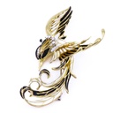 Spilla uccello - Oro smaltato18kt. 32,8gr. brillanti