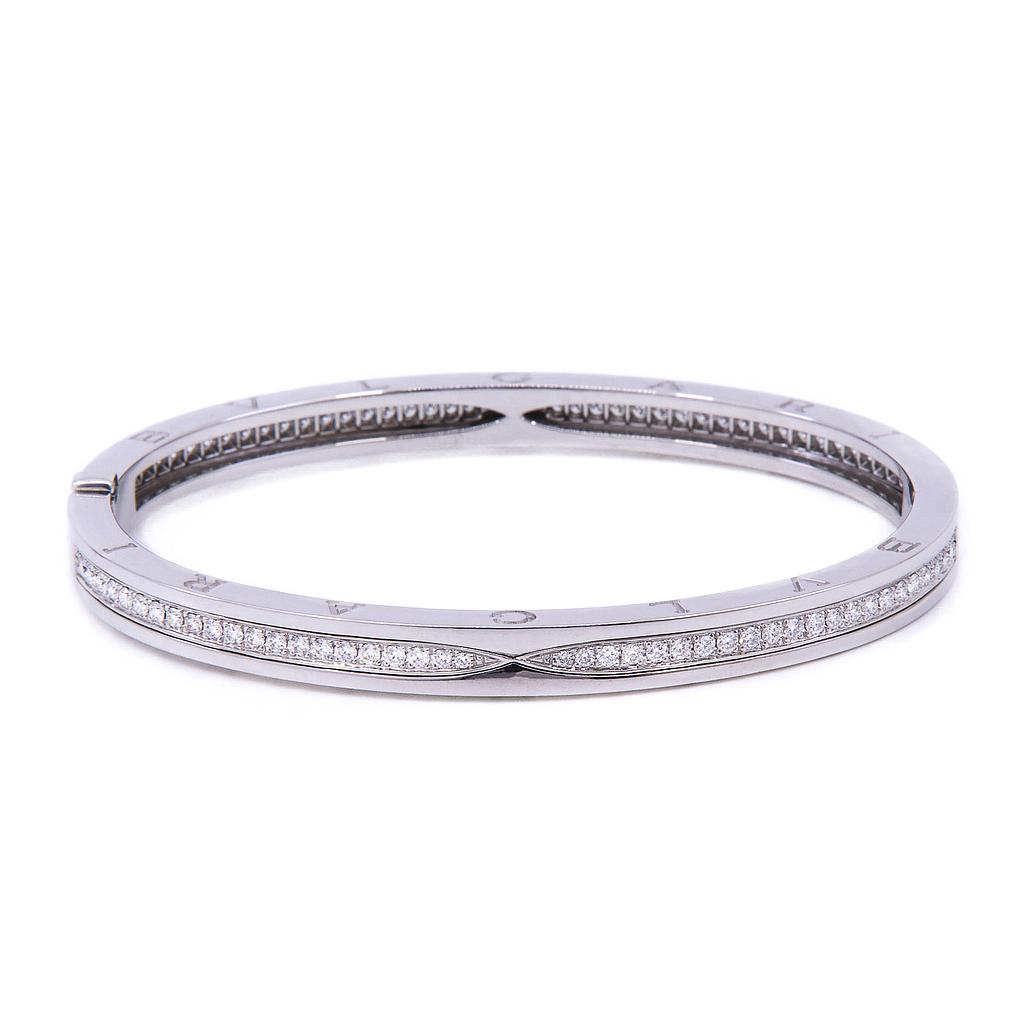 Bracciale Bulgari in oro bianco 18kt. di gr. 30,2 con diamanti - modello: BR857483