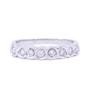 Anello veretta - Brillanti 0,50ct. G-VS, oro bianco 18kt.