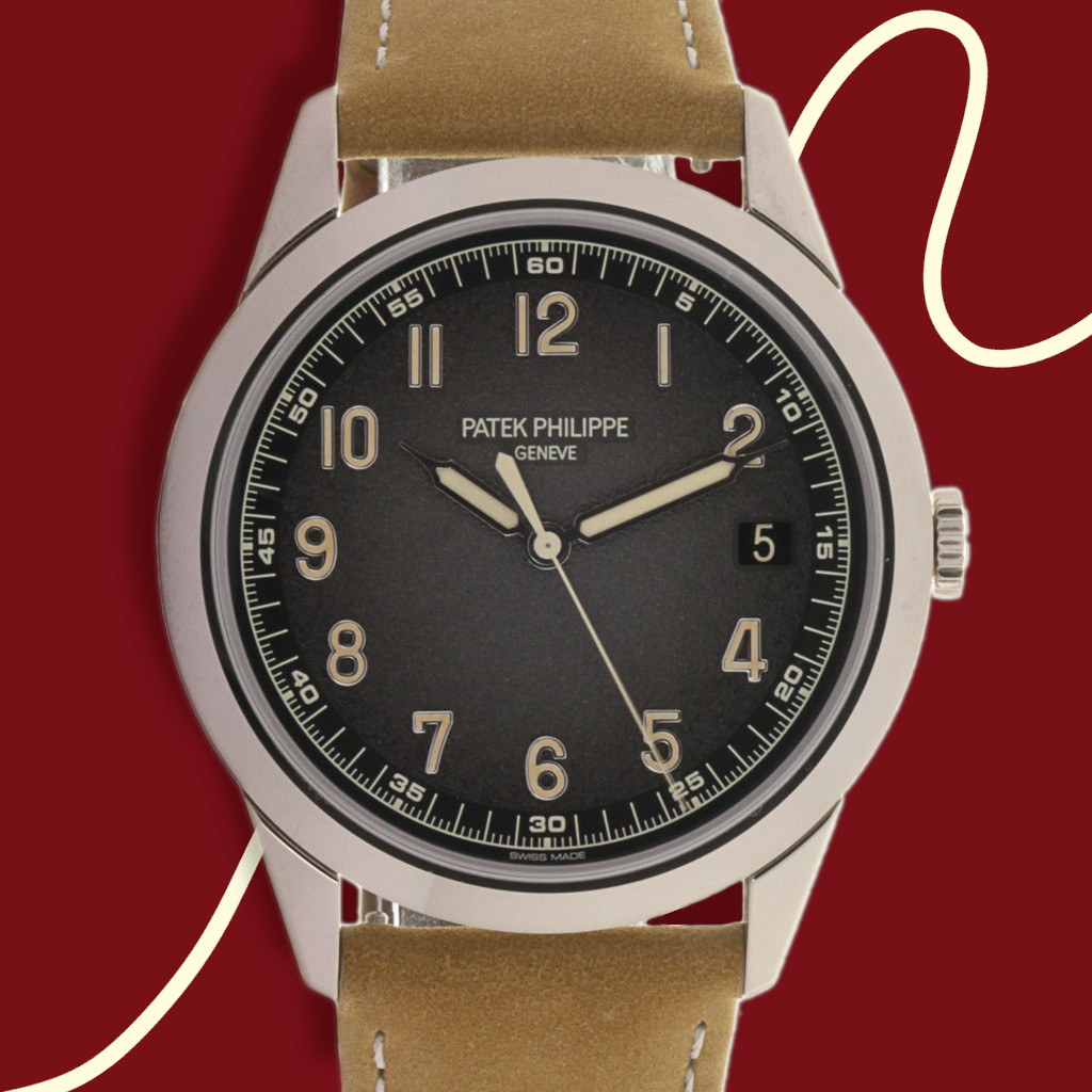 PATEK PHILIPPE Calatrava ref:5226G-001, BLACKOR FRP ARB, OR. GRIS 18 Kt, Leather and fabric strap , 7/2024 - Original Box and Papers