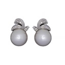 Orecchini perle australiane - Brillanti oro 18kt.