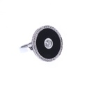 Anello onice - Brillanti 0,60ct. oro 18kt.