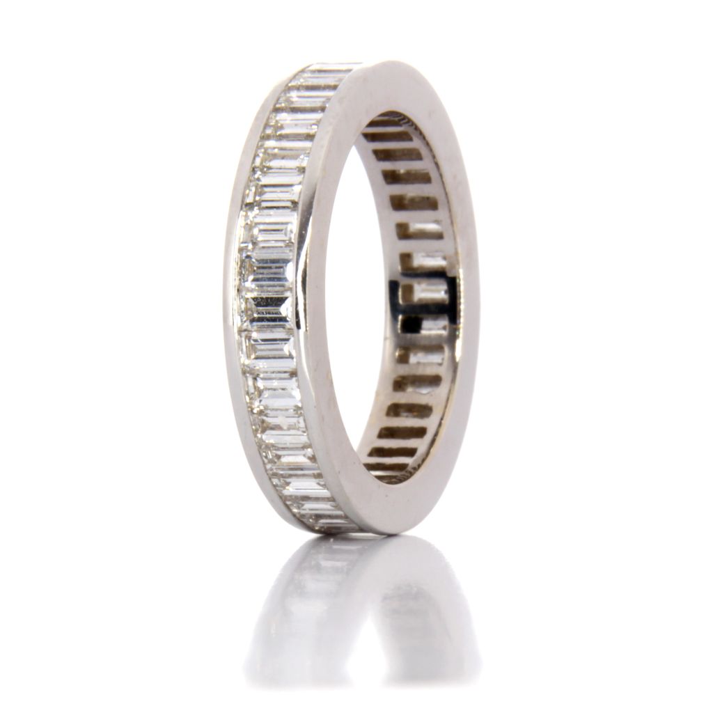 Anello - Diamanti baguettes 3,00ct. F/G-VVS, oro 18kt.