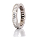 Anello - Diamanti baguettes 3,00ct. F/G-VVS, oro 18kt.