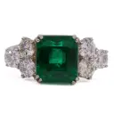 Anello - Smeraldo 5,84ct. brillanti 1,80ct. F/G-VVS, oro 18kt. 