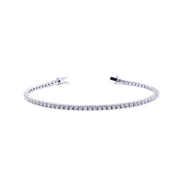 Bracciale tennis con brillanti di carati 2,68 - Colore F/G - Purezza VVS - Collezione Salina - oro bianco 18Kt gr9,87