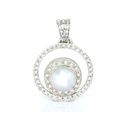 Pendente perla australiana - Brillanti 0,62ct. G-VVS, oro 18kt.